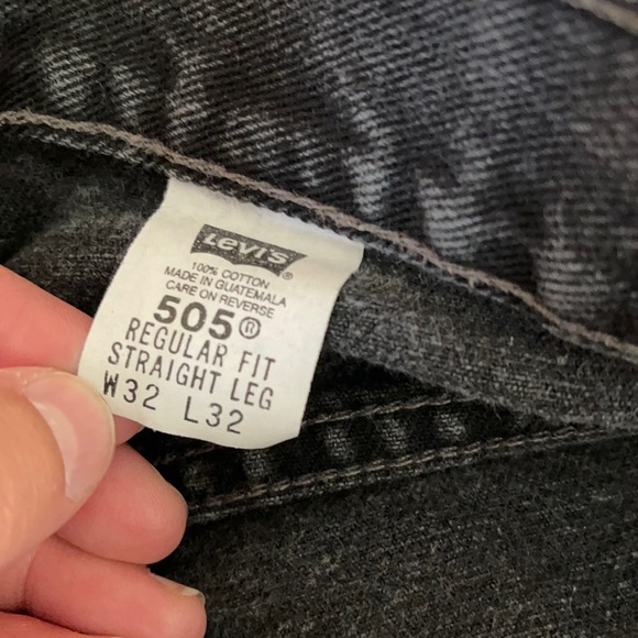 Levi’s 505 Black Regular Fit StraightLeg Jeans - Picture 11 of 11